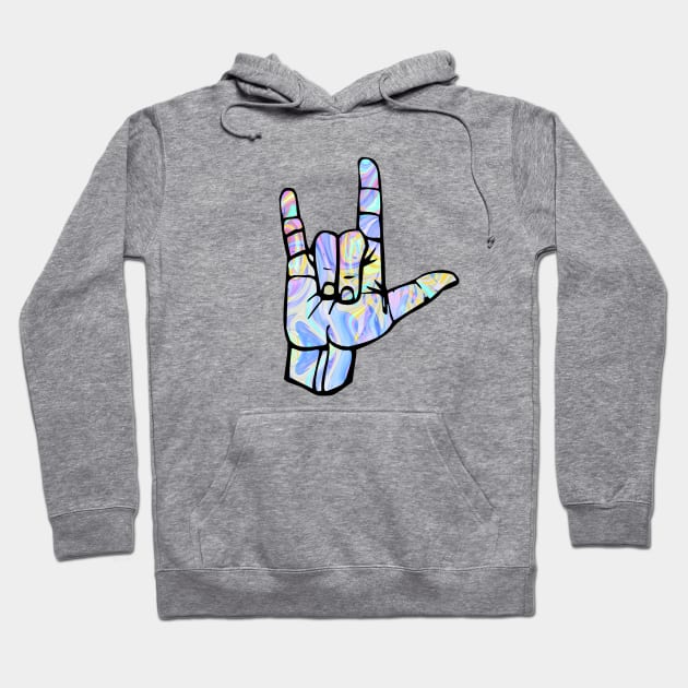 I love you rock on Hoodie by MadEDesigns